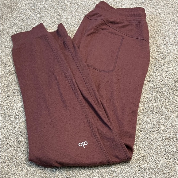 ALO Yoga Pants - ALO Yoga Burgundy Joggers